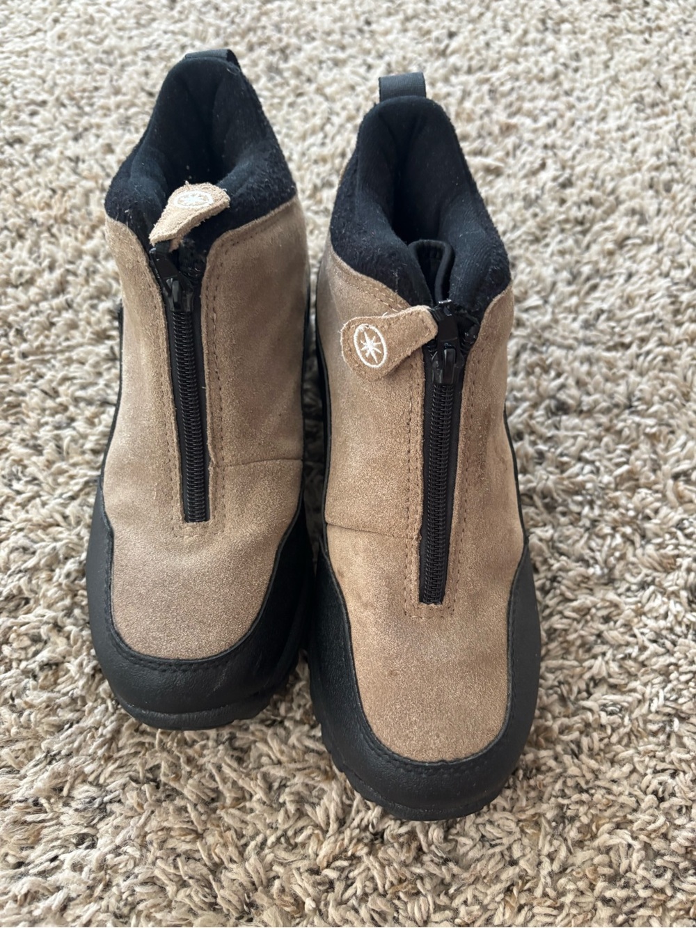 Polaris Thermolite Women’s Size 8 Tan Brown Leather Winter Boots Zip Front